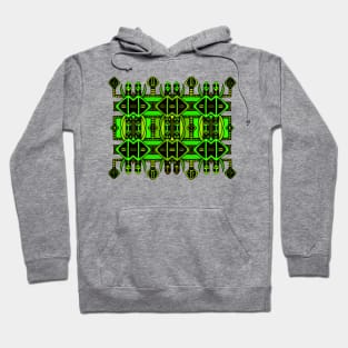 African Symbolic Design in Greens - "The Knowledge of Tradition" Hoodie